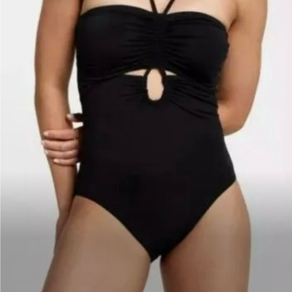 CALIA By Carrie Underwood Black Halter One-Piece Swimsuit